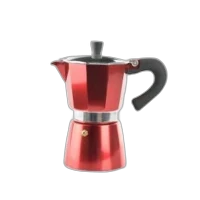 Cafetera Moka Roja Aluminio