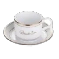 Taza con Platillo Dorado